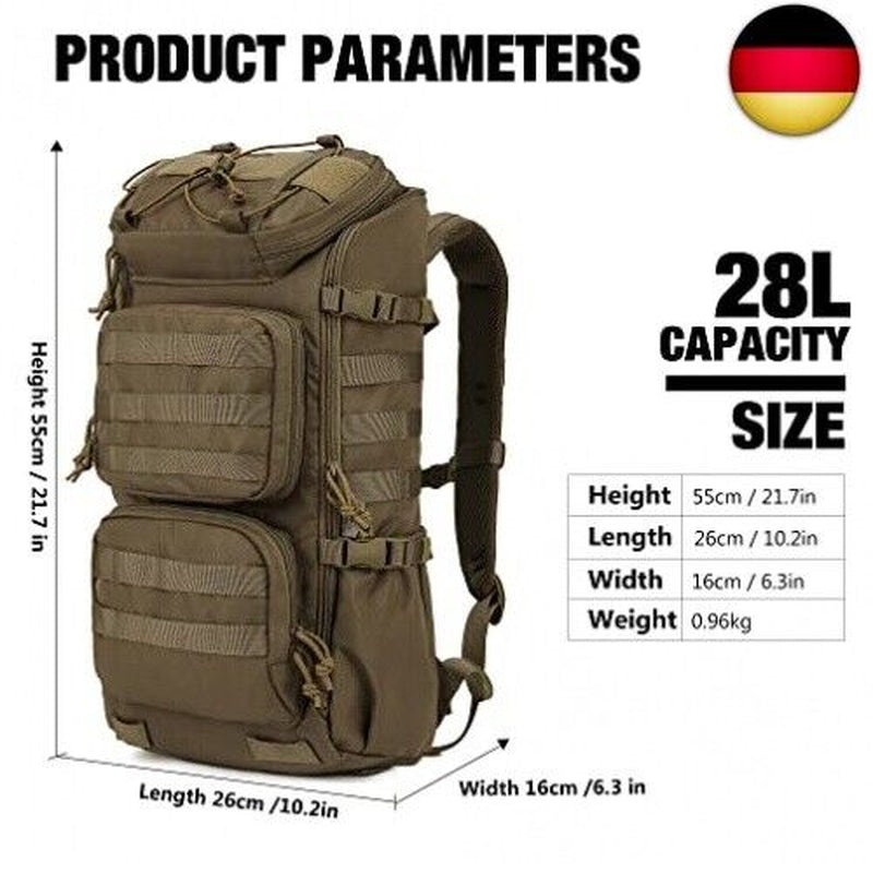 Mardingtop Taktischer Militär Rucksack 28L, Molle System Wanderrucksack Für O