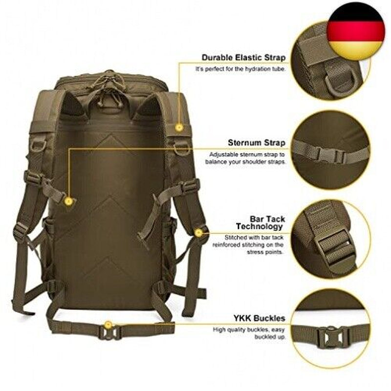 Mardingtop Taktischer Militär Rucksack 28L, Molle System Wanderrucksack Für O