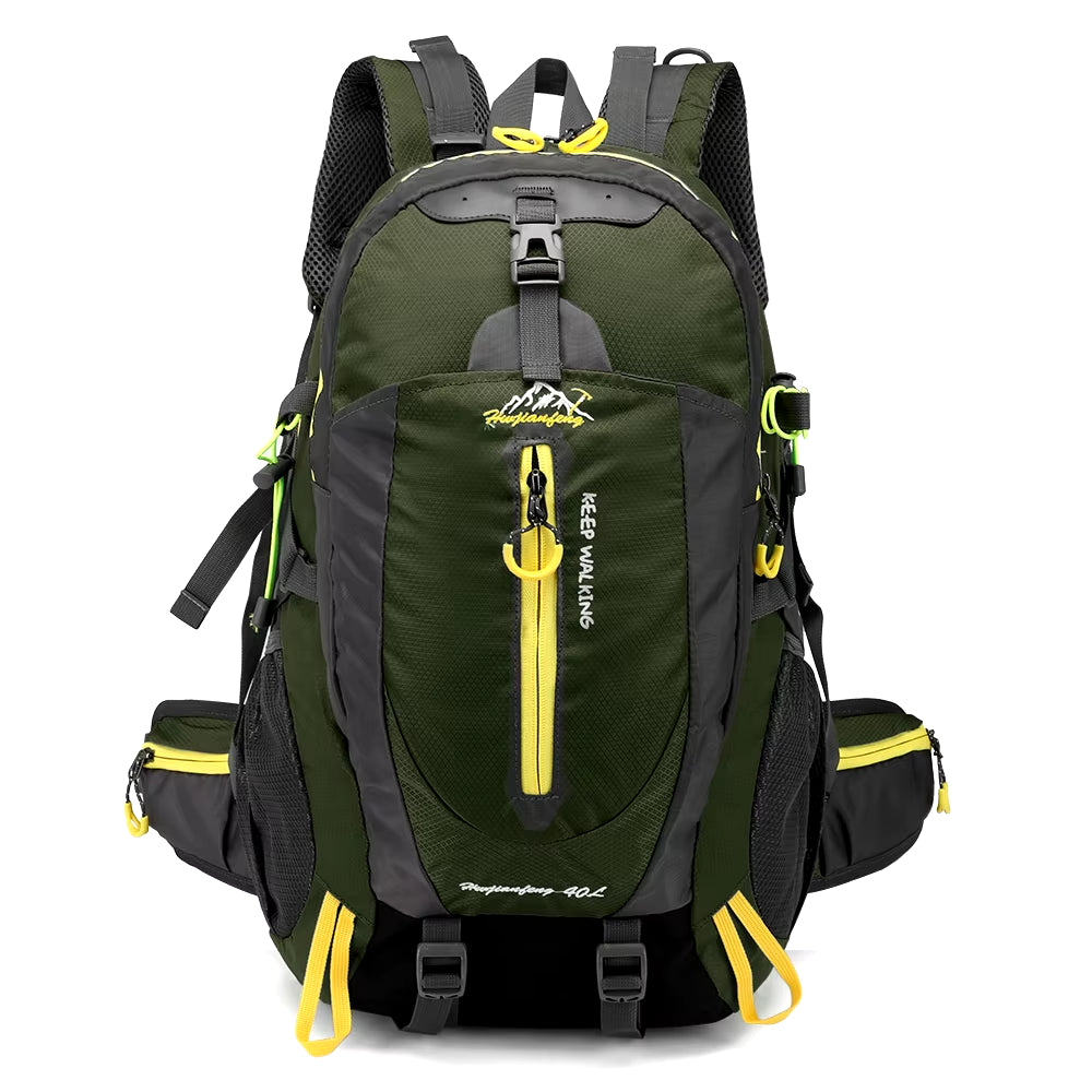 40L Water-Resistant Travel Backpack for Camping, Hiking, and Trekking - Suitable for Laptops and Outdoor Activities for Men and Women