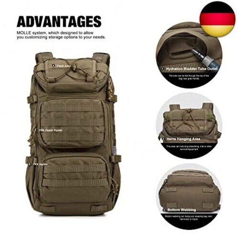 Mardingtop Taktischer Militär Rucksack 28L, Molle System Wanderrucksack Für O