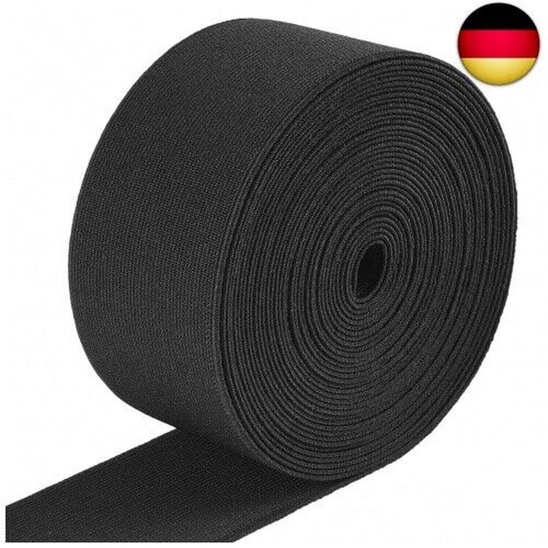 Jalan 6 Meter Gummiband Elastisch Band 50 Mm Breit, Schwarz