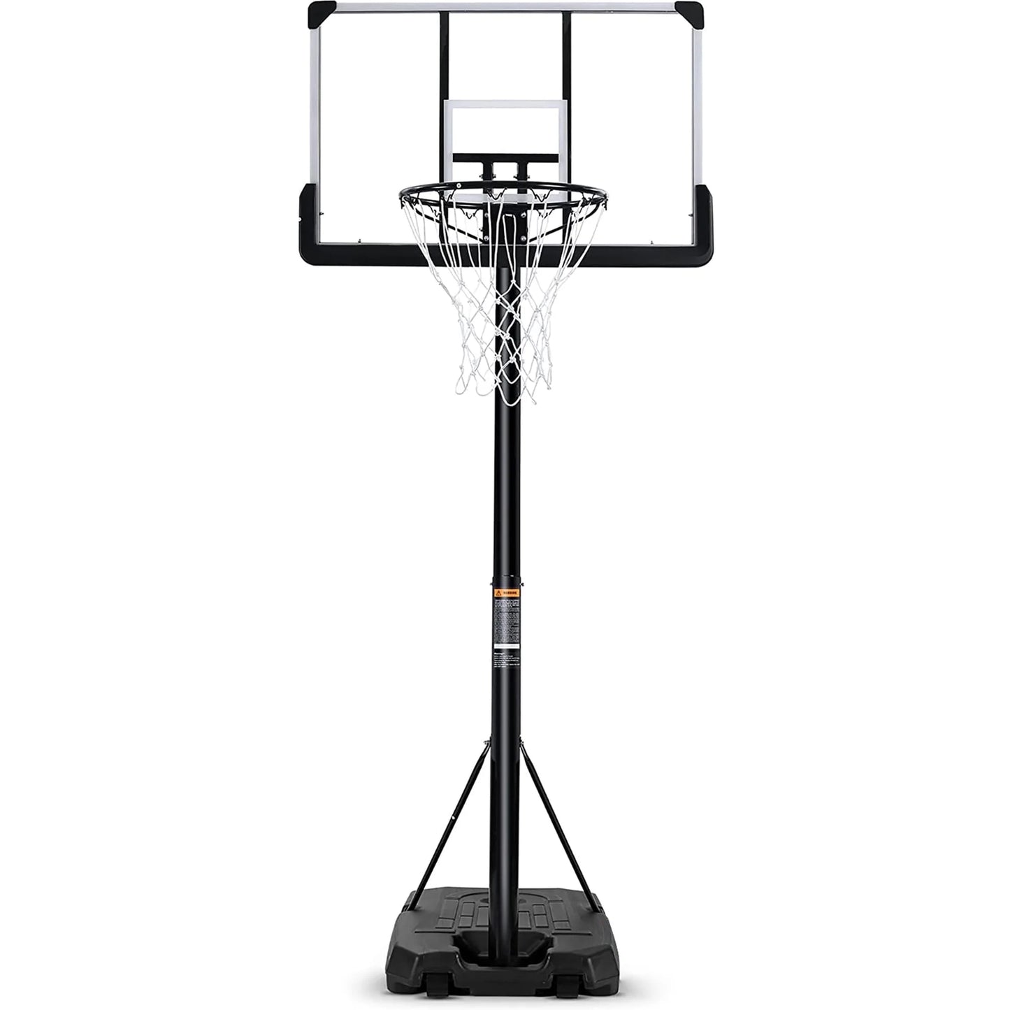 Portable Basketball Hoop Goal Basketball Hoop System Height Adjustable 7 Ft. 6 In..10 Ft. with 44 Inch Indoor Outdoor PVC Backboard Material