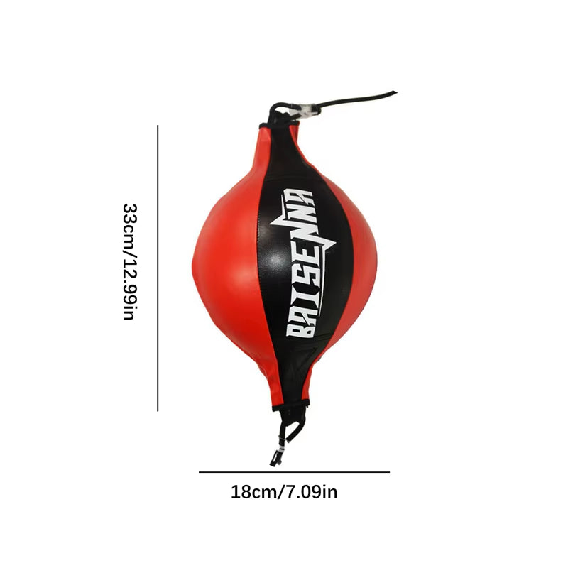 Premium Leather Boxing Speedball with Swivel for Home Gym Training and Fitness Exercise